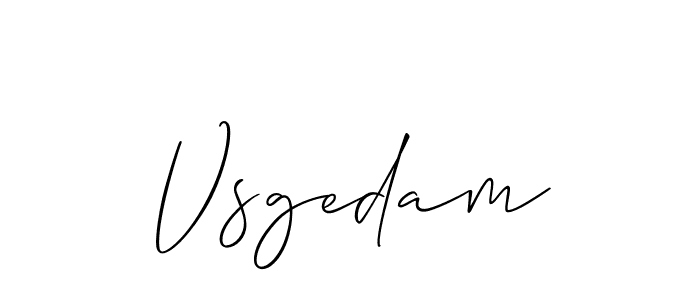 Vsgedam stylish signature style. Best Handwritten Sign (Allison_Script) for my name. Handwritten Signature Collection Ideas for my name Vsgedam. Vsgedam signature style 2 images and pictures png