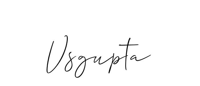 Make a beautiful signature design for name Vsgupta. With this signature (Allison_Script) style, you can create a handwritten signature for free. Vsgupta signature style 2 images and pictures png