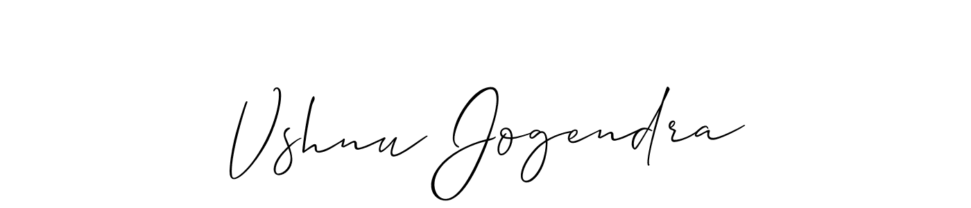 Create a beautiful signature design for name Vshnu Jogendra. With this signature (Allison_Script) fonts, you can make a handwritten signature for free. Vshnu Jogendra signature style 2 images and pictures png