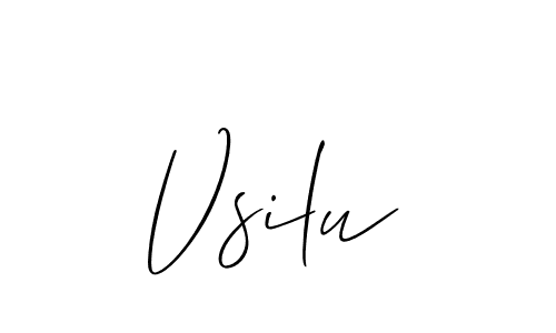 You should practise on your own different ways (Allison_Script) to write your name (Vsilu) in signature. don't let someone else do it for you. Vsilu signature style 2 images and pictures png