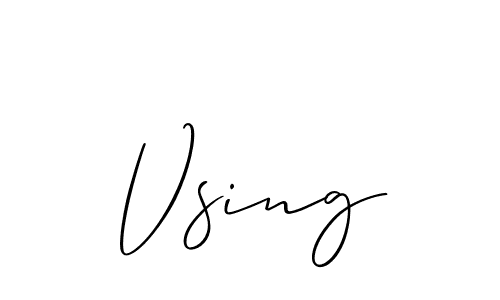 Allison_Script is a professional signature style that is perfect for those who want to add a touch of class to their signature. It is also a great choice for those who want to make their signature more unique. Get Vsing name to fancy signature for free. Vsing signature style 2 images and pictures png