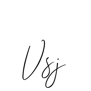 Make a beautiful signature design for name Vsj. With this signature (Allison_Script) style, you can create a handwritten signature for free. Vsj signature style 2 images and pictures png
