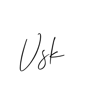 Create a beautiful signature design for name Vsk. With this signature (Allison_Script) fonts, you can make a handwritten signature for free. Vsk signature style 2 images and pictures png