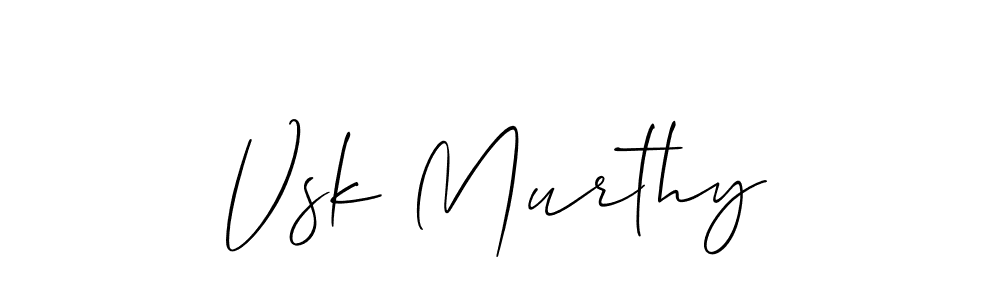 It looks lik you need a new signature style for name Vsk Murthy. Design unique handwritten (Allison_Script) signature with our free signature maker in just a few clicks. Vsk Murthy signature style 2 images and pictures png