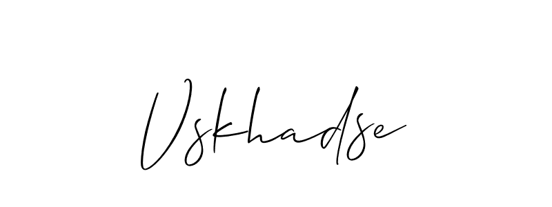 Best and Professional Signature Style for Vskhadse. Allison_Script Best Signature Style Collection. Vskhadse signature style 2 images and pictures png