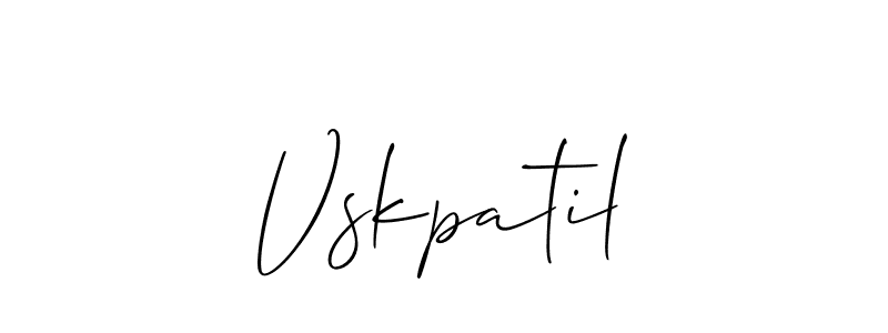 Vskpatil stylish signature style. Best Handwritten Sign (Allison_Script) for my name. Handwritten Signature Collection Ideas for my name Vskpatil. Vskpatil signature style 2 images and pictures png