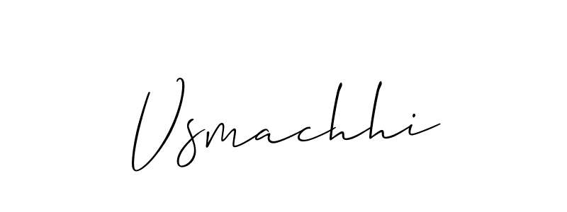 The best way (Allison_Script) to make a short signature is to pick only two or three words in your name. The name Vsmachhi include a total of six letters. For converting this name. Vsmachhi signature style 2 images and pictures png