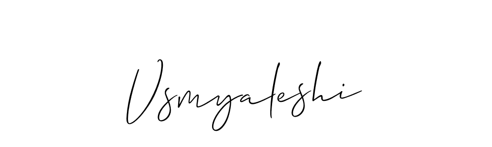 The best way (Allison_Script) to make a short signature is to pick only two or three words in your name. The name Vsmyaleshi include a total of six letters. For converting this name. Vsmyaleshi signature style 2 images and pictures png