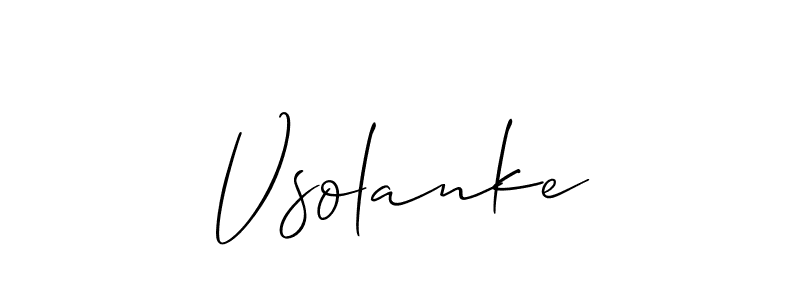 The best way (Allison_Script) to make a short signature is to pick only two or three words in your name. The name Vsolanke include a total of six letters. For converting this name. Vsolanke signature style 2 images and pictures png