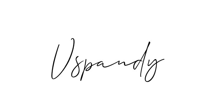 How to make Vspandy signature? Allison_Script is a professional autograph style. Create handwritten signature for Vspandy name. Vspandy signature style 2 images and pictures png