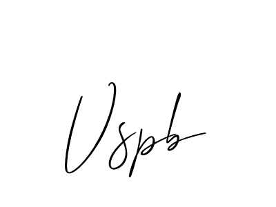 How to make Vspb signature? Allison_Script is a professional autograph style. Create handwritten signature for Vspb name. Vspb signature style 2 images and pictures png