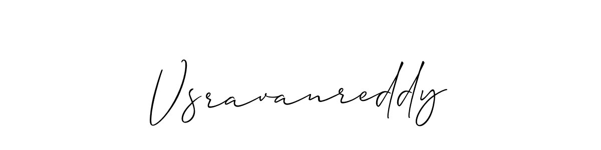 Create a beautiful signature design for name Vsravanreddy. With this signature (Allison_Script) fonts, you can make a handwritten signature for free. Vsravanreddy signature style 2 images and pictures png