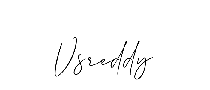 Create a beautiful signature design for name Vsreddy. With this signature (Allison_Script) fonts, you can make a handwritten signature for free. Vsreddy signature style 2 images and pictures png