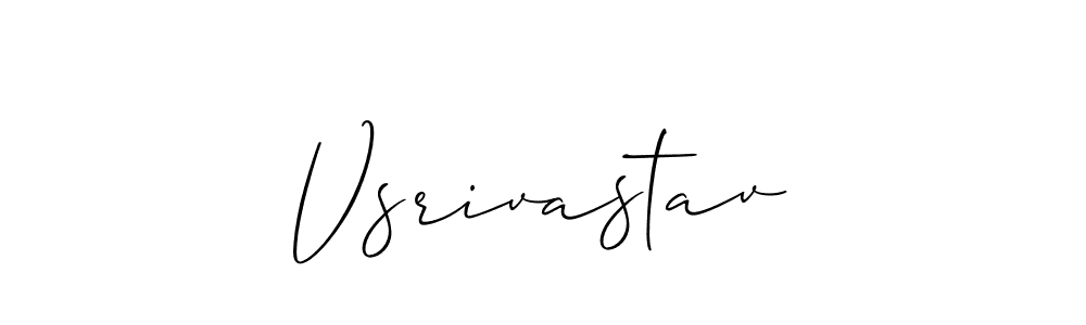 How to make Vsrivastav signature? Allison_Script is a professional autograph style. Create handwritten signature for Vsrivastav name. Vsrivastav signature style 2 images and pictures png