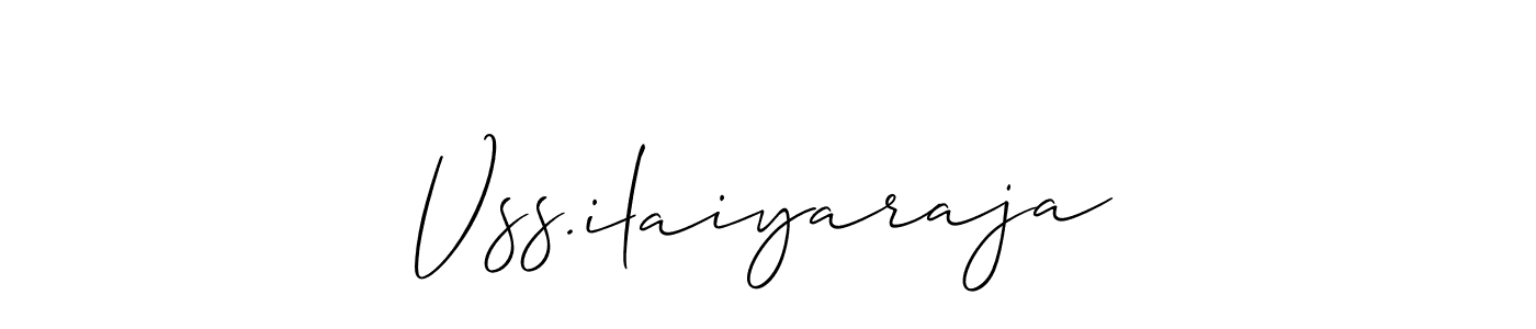 It looks lik you need a new signature style for name Vss.ilaiyaraja. Design unique handwritten (Allison_Script) signature with our free signature maker in just a few clicks. Vss.ilaiyaraja signature style 2 images and pictures png