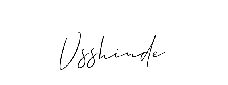 How to make Vsshinde signature? Allison_Script is a professional autograph style. Create handwritten signature for Vsshinde name. Vsshinde signature style 2 images and pictures png