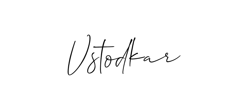 Best and Professional Signature Style for Vstodkar. Allison_Script Best Signature Style Collection. Vstodkar signature style 2 images and pictures png