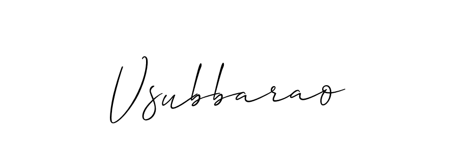 How to make Vsubbarao name signature. Use Allison_Script style for creating short signs online. This is the latest handwritten sign. Vsubbarao signature style 2 images and pictures png