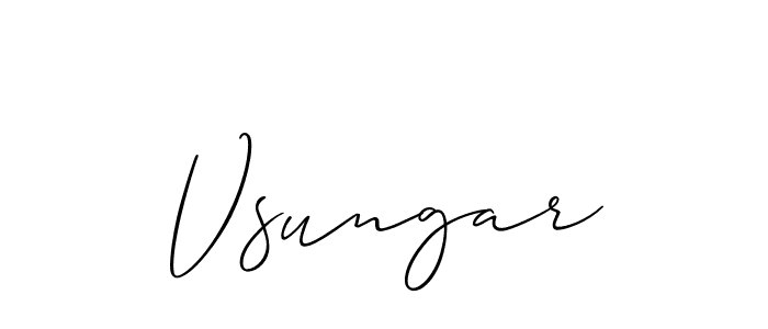 Make a beautiful signature design for name Vsungar. With this signature (Allison_Script) style, you can create a handwritten signature for free. Vsungar signature style 2 images and pictures png