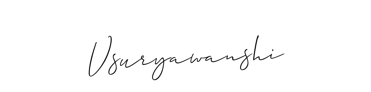 Make a beautiful signature design for name Vsuryawanshi. With this signature (Allison_Script) style, you can create a handwritten signature for free. Vsuryawanshi signature style 2 images and pictures png