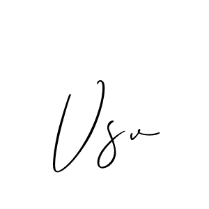 How to make Vsv signature? Allison_Script is a professional autograph style. Create handwritten signature for Vsv name. Vsv signature style 2 images and pictures png