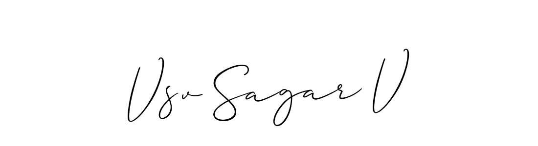 if you are searching for the best signature style for your name Vsv Sagar V. so please give up your signature search. here we have designed multiple signature styles  using Allison_Script. Vsv Sagar V signature style 2 images and pictures png