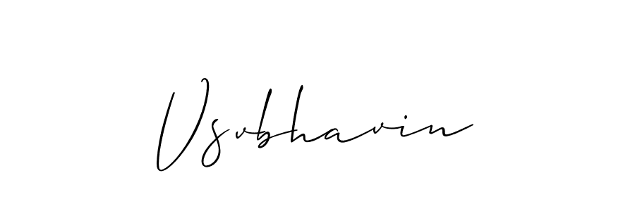 The best way (Allison_Script) to make a short signature is to pick only two or three words in your name. The name Vsvbhavin include a total of six letters. For converting this name. Vsvbhavin signature style 2 images and pictures png