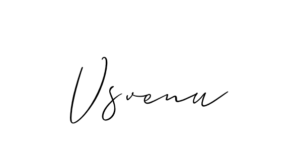 Best and Professional Signature Style for Vsvenu. Allison_Script Best Signature Style Collection. Vsvenu signature style 2 images and pictures png