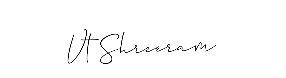 It looks lik you need a new signature style for name Vt Shreeram. Design unique handwritten (Allison_Script) signature with our free signature maker in just a few clicks. Vt Shreeram signature style 2 images and pictures png