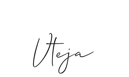 Create a beautiful signature design for name Vteja. With this signature (Allison_Script) fonts, you can make a handwritten signature for free. Vteja signature style 2 images and pictures png
