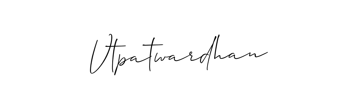 How to make Vtpatwardhan signature? Allison_Script is a professional autograph style. Create handwritten signature for Vtpatwardhan name. Vtpatwardhan signature style 2 images and pictures png