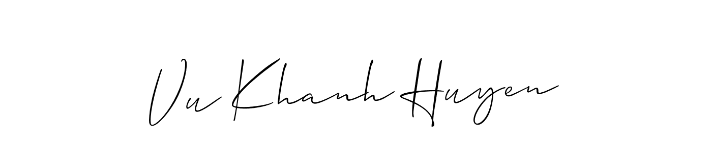 Vu Khanh Huyen stylish signature style. Best Handwritten Sign (Allison_Script) for my name. Handwritten Signature Collection Ideas for my name Vu Khanh Huyen. Vu Khanh Huyen signature style 2 images and pictures png