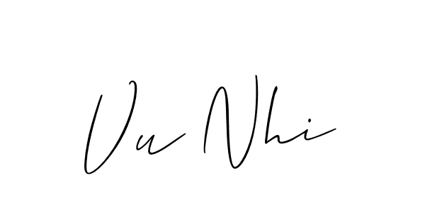 You should practise on your own different ways (Allison_Script) to write your name (Vu Nhi) in signature. don't let someone else do it for you. Vu Nhi signature style 2 images and pictures png