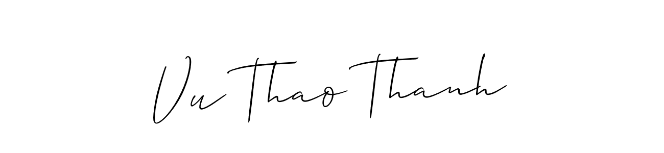 Similarly Allison_Script is the best handwritten signature design. Signature creator online .You can use it as an online autograph creator for name Vu Thao Thanh. Vu Thao Thanh signature style 2 images and pictures png