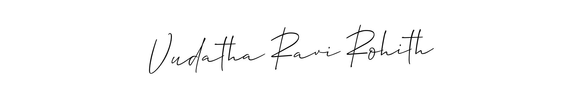 How to Draw Vudatha Ravi Rohith signature style? Allison_Script is a latest design signature styles for name Vudatha Ravi Rohith. Vudatha Ravi Rohith signature style 2 images and pictures png