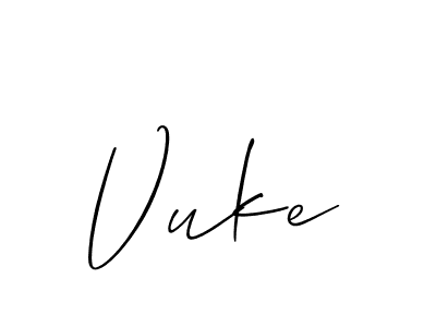 Best and Professional Signature Style for Vuke. Allison_Script Best Signature Style Collection. Vuke signature style 2 images and pictures png