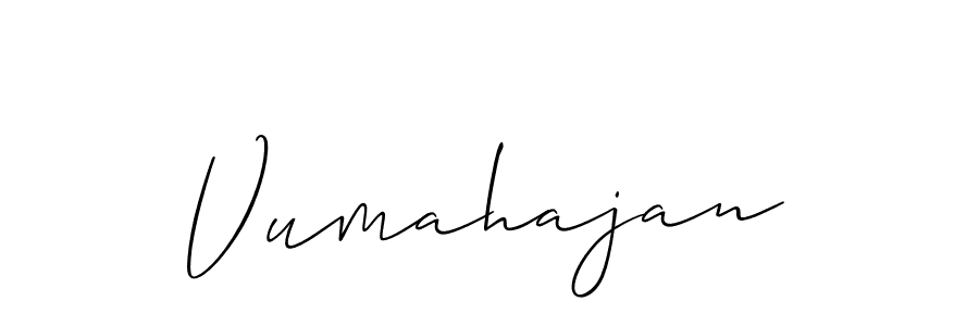 How to make Vumahajan name signature. Use Allison_Script style for creating short signs online. This is the latest handwritten sign. Vumahajan signature style 2 images and pictures png