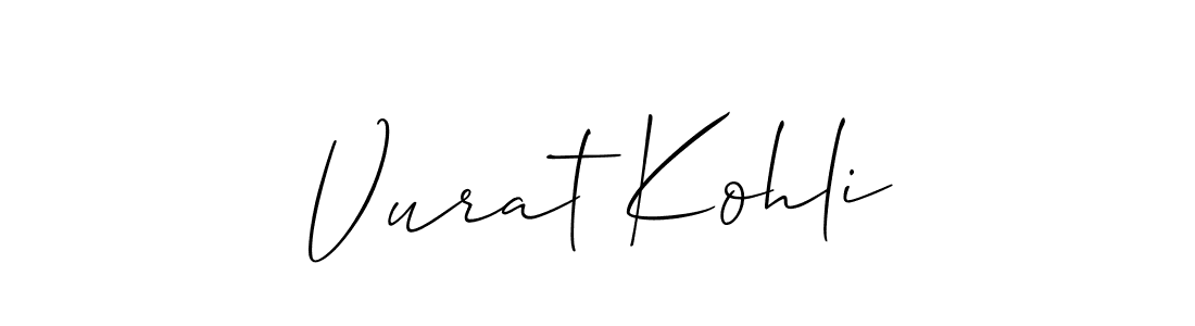 Similarly Allison_Script is the best handwritten signature design. Signature creator online .You can use it as an online autograph creator for name Vurat Kohli. Vurat Kohli signature style 2 images and pictures png