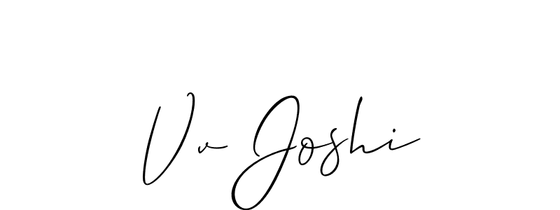 Design your own signature with our free online signature maker. With this signature software, you can create a handwritten (Allison_Script) signature for name Vv Joshi. Vv Joshi signature style 2 images and pictures png
