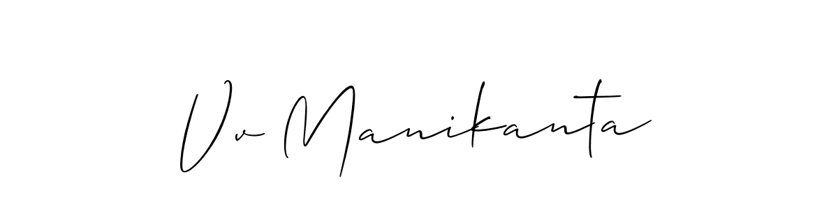 You should practise on your own different ways (Allison_Script) to write your name (Vv Manikanta) in signature. don't let someone else do it for you. Vv Manikanta signature style 2 images and pictures png