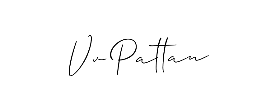 if you are searching for the best signature style for your name Vv Pattan. so please give up your signature search. here we have designed multiple signature styles  using Allison_Script. Vv Pattan signature style 2 images and pictures png