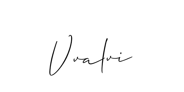 Allison_Script is a professional signature style that is perfect for those who want to add a touch of class to their signature. It is also a great choice for those who want to make their signature more unique. Get Vvalvi name to fancy signature for free. Vvalvi signature style 2 images and pictures png