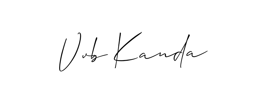 Make a beautiful signature design for name Vvb Kanda. Use this online signature maker to create a handwritten signature for free. Vvb Kanda signature style 2 images and pictures png