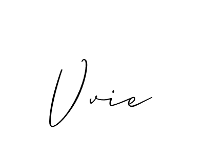 Vvie stylish signature style. Best Handwritten Sign (Allison_Script) for my name. Handwritten Signature Collection Ideas for my name Vvie. Vvie signature style 2 images and pictures png