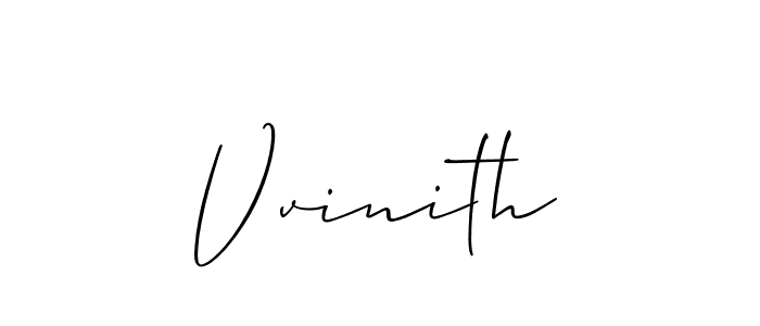 How to make Vvinith name signature. Use Allison_Script style for creating short signs online. This is the latest handwritten sign. Vvinith signature style 2 images and pictures png