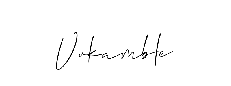 How to make Vvkamble name signature. Use Allison_Script style for creating short signs online. This is the latest handwritten sign. Vvkamble signature style 2 images and pictures png