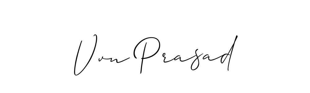 The best way (Allison_Script) to make a short signature is to pick only two or three words in your name. The name Vvn Prasad include a total of six letters. For converting this name. Vvn Prasad signature style 2 images and pictures png