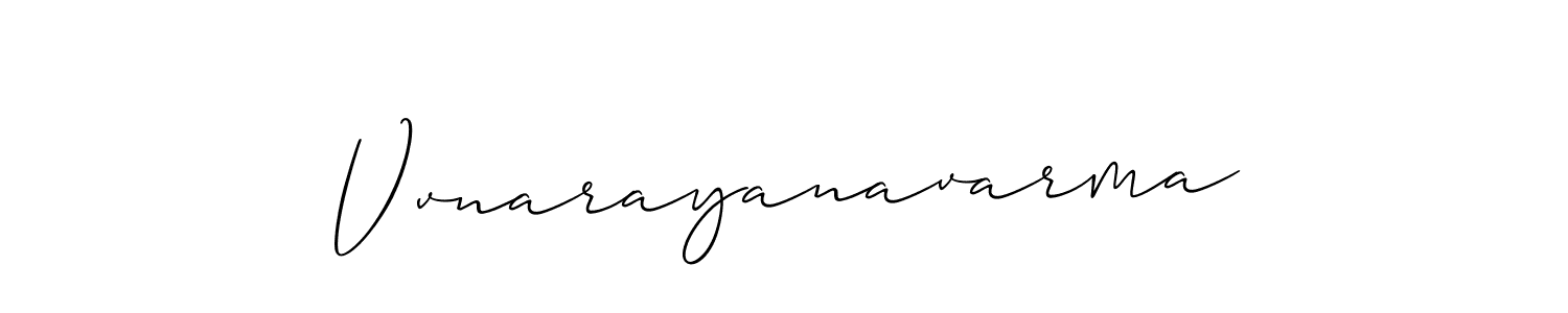 The best way (Allison_Script) to make a short signature is to pick only two or three words in your name. The name Vvnarayanavarma include a total of six letters. For converting this name. Vvnarayanavarma signature style 2 images and pictures png