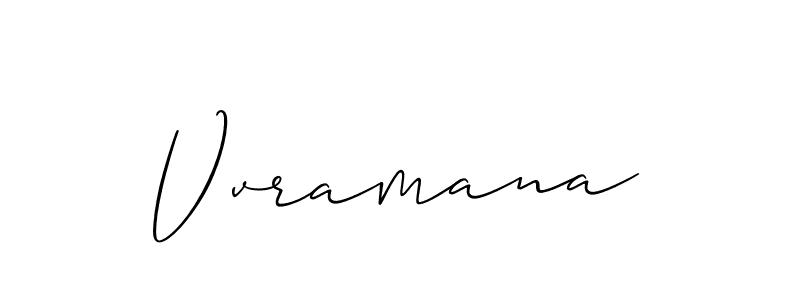 The best way (Allison_Script) to make a short signature is to pick only two or three words in your name. The name Vvramana include a total of six letters. For converting this name. Vvramana signature style 2 images and pictures png