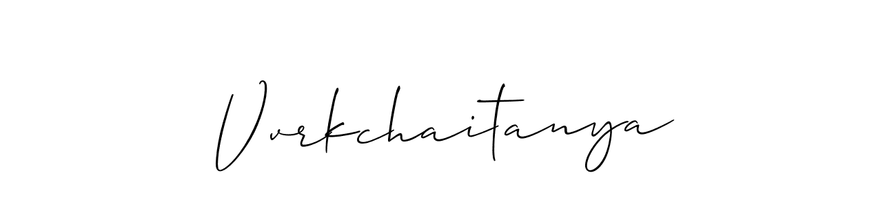 You should practise on your own different ways (Allison_Script) to write your name (Vvrkchaitanya) in signature. don't let someone else do it for you. Vvrkchaitanya signature style 2 images and pictures png